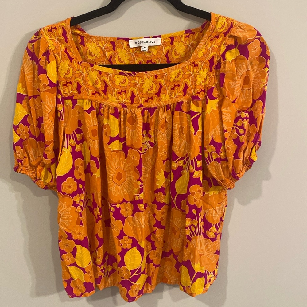 Bright Floral Blouse